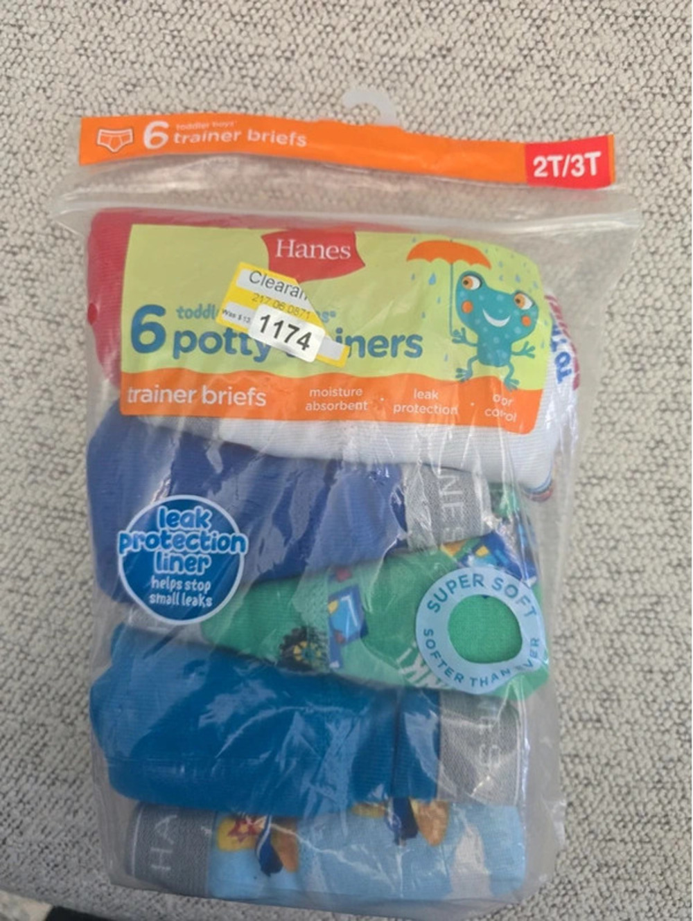 2t/3/ brand new potty trainers from hanes item 1174 bin, 19